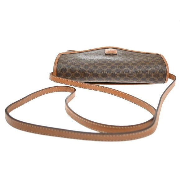 CELINE Macadam Pattern 2Way Crossbody Shoulder Bag PVC Leather Brown 318-082525 - Picture 5 of 16